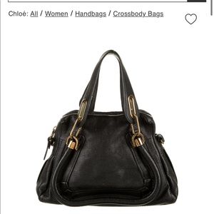 Black Chloe party bag. Good condition.